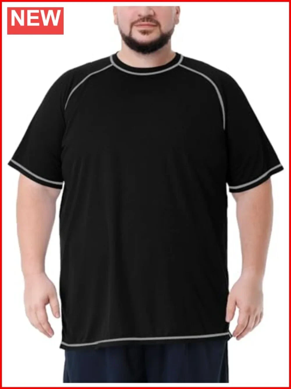 Men's UPF 50+ Rash Guard Quick Dry Swim Shirt Big and Tall